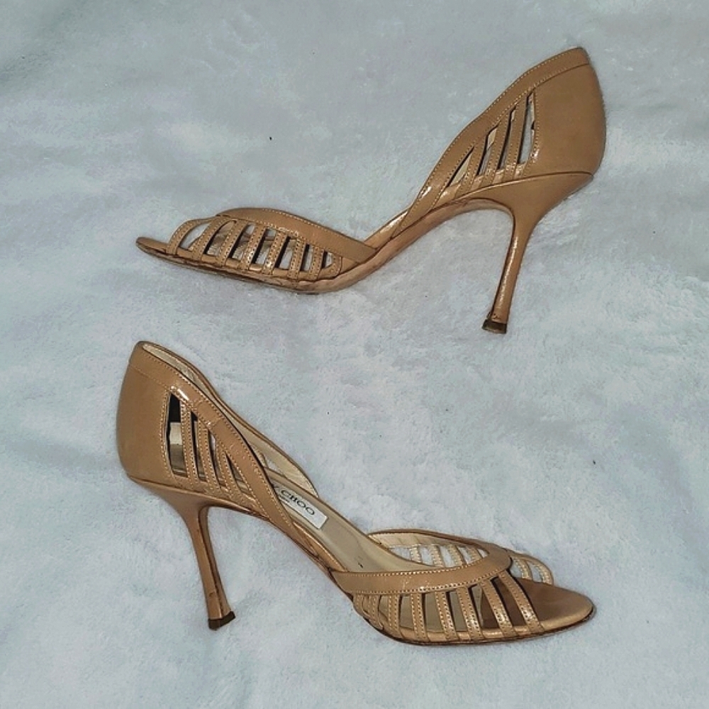 Jimmy Choo Peep Toe Sandals Size 39 - Picture 14 of 14